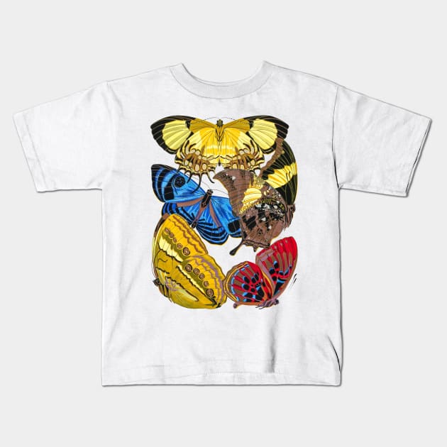 Butterflies Watercolor #14 Kids T-Shirt by olemanner